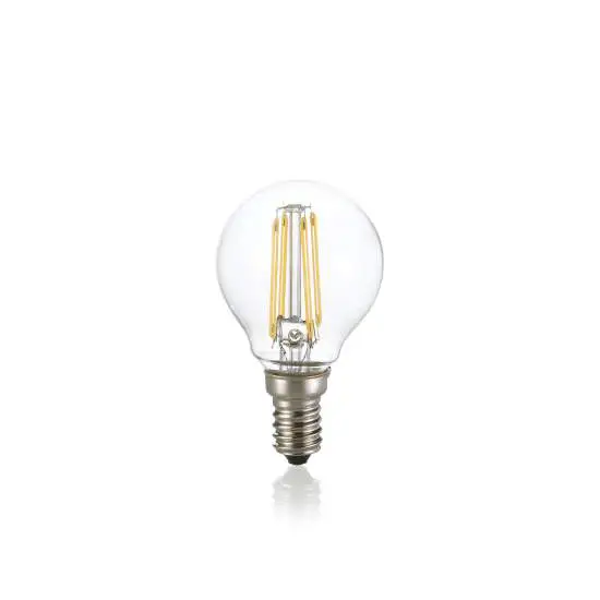 10 Lampadine Led Cupola E14 4 Watt 3000 K Cri 80 Trasparente
