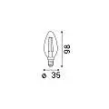 10 Lampadine Led Oliva E14 4 Watt 3000K 430 Lm Cri 80 Trasparente