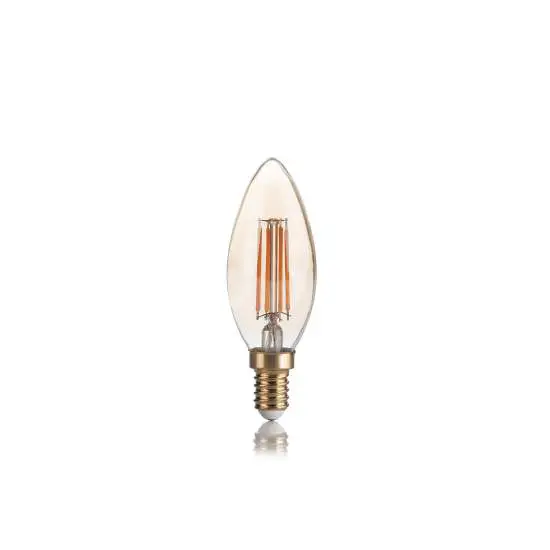 10 Lampadine Led Oliva E14 4 Watt 2200 K Vintage Ambra