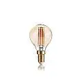 10 Lampadine Led Sfera E14 4 Watt 2200 K Vintage Ambra