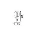 10 Lampadine Led Sfera E14 4 Watt 2200 K Vintage Ambra