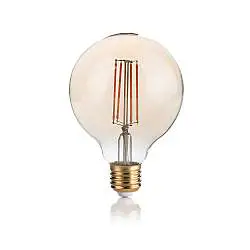 10 Lampadine Led Globo Small D95 E27 4 Watt 2200 K 300 Lm Vintage Ambra