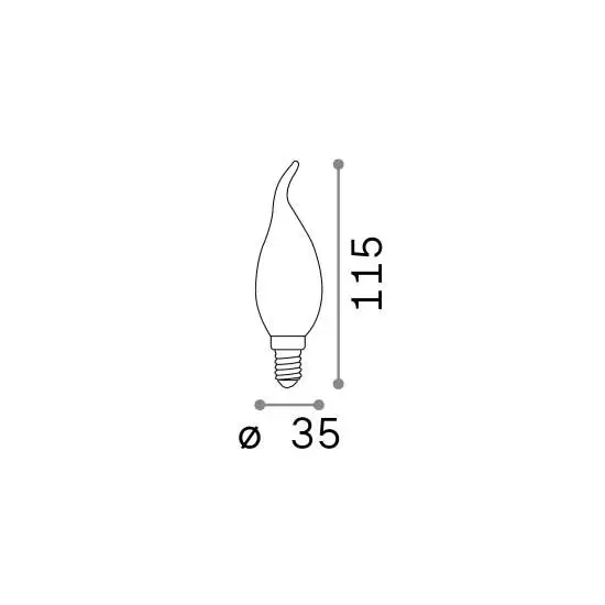 10 Lampadine Led Colpo Di Vento E14 4 Watt 3000K 360 Lm Bianca