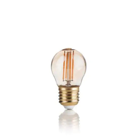 10 Lampadine Led Classic Sfera Grande E27 4 Watt 2200 K 300 Lm Vintage Ambra