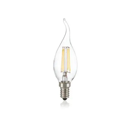 10 Lampadine Led Colpo Di Vento E14 4 Watt 4000K 450 Lm Trasparente