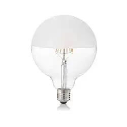 10 Lampadine Led Globo D125 E27 8 Watt 3000 K 780 Lm Trasparente Bianco Satinato
