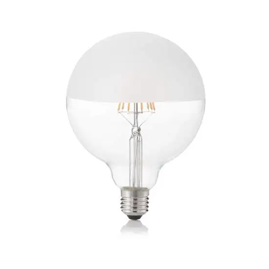 10 Lampadine Led Globo D125 E27 8 Watt 3000 K 780 Lm Trasparente Bianco Satinato