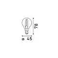 10 Lampadine Led Sfera E14 4 Watt 3000 K Triac Trasparente