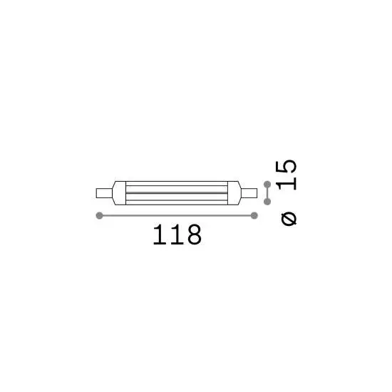 10 Lampadine R7S 10 Watt 3000 K 1200 Lm 11,8 Cm