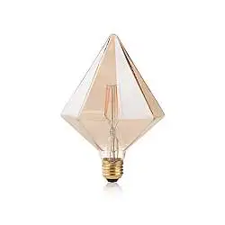 10 Lampadine Led Pyramid E27 4 Watt 2200 K 380 Lm Vintage Ambra