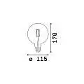 10 Lampadine Led Pearl E27 4 Watt 2200 K 380 Lm Vintage Ambra