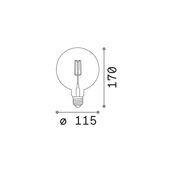 10 Lampadine Led Pearl E27 4 Watt 2200 K 380 Lm Vintage Ambra