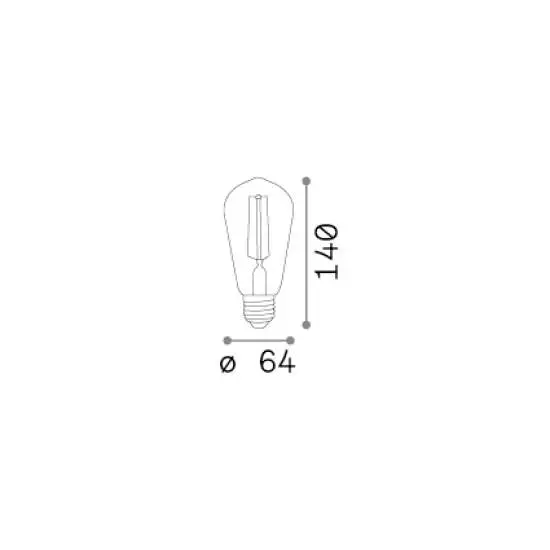 10 Lampadine Led Cono E27 4 Watt 2200 K 300 Lm Dimmerabile Vintage Ambra