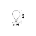 10 Lampadine Led Globo D95 E27 8 Watt 3000 K Dimmerabile Bianca