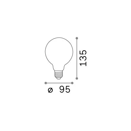 10 Lampadine Led Globo D95 E27 8 Watt 3000 K Dimmerabile Bianca
