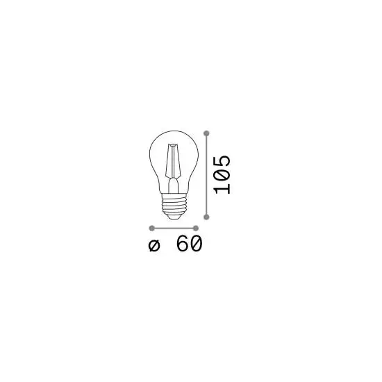 10 Lampadine Led Goccia E27 4 Watt 4000 K H.10,5 Trasparente