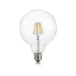 10 Lampadine Led Globo D125 E27 8 Watt 3000 K 860 Lm Cri 90 Trasparente