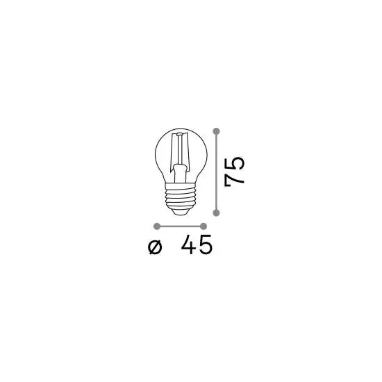 10 Lampadine Led Sfera E27 4 Watt 2700 K 410 Lm Trasparente