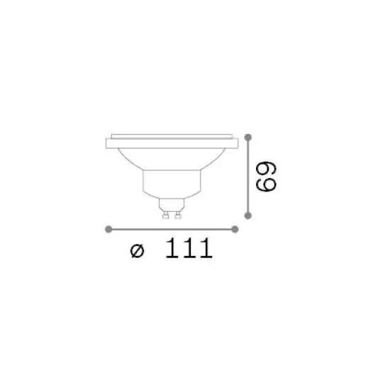 10 Lampadine Gu10 10 Watt 3000K 720Lm Cri80 Dimmerabile