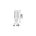 10 Lampadine E27 Cilindro 14 Watt 3000K 1650Lm Cri90 Trasparente