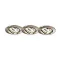 3 Faretti Ad Incasso Swing Metallo Nickel 1 Luce Gu10 | Ideal Lux