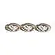 3 Faretti Ad Incasso Swing Metallo Nickel 1 Luce Gu10