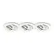3 Faretti Ad Incasso Swing Metallo Bianco 1 Luce Gu10