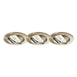 Faretto Ad Incasso Swing Metallo Ottone Brunito 1 Luce Gu10 Confezione da 3
