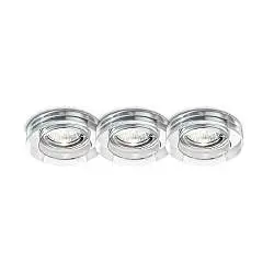 3 Faretti Incasso Moderno Blues Alluminio Trasp. 1 Luce Gu10 5W 3000K Luce Calda