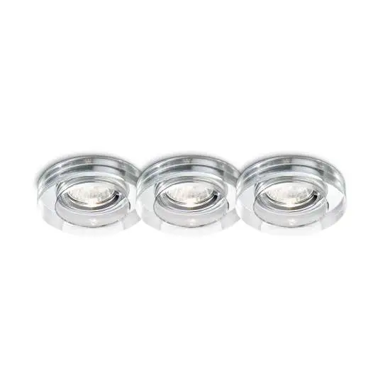 3 Faretti Incasso Moderno Blues Alluminio Trasp. 1 Luce Gu10 5W 3000K Luce Calda | Ideal Lux