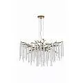 Lampadario a Sospensione Ciondolo Metallo Oro Cristallo 10 Luci G9 IP20 | SearchLight