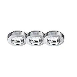 3 Faretti Incasso Moderno Blues Alluminio Fumè 1 Luce Gu10 5W 3000K Luce Calda
