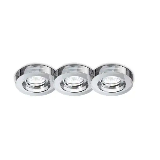 3 Faretti Incasso Moderno Blues Alluminio Fumè 1 Luce Gu10 5W 3000K Luce Calda | Ideal Lux