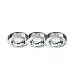 3 Faretti Incasso Moderno Blues Alluminio Fumè 1 Luce Gu10 5W 3000K Luce Calda