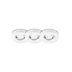 3 Faretti Incasso Moderno Blues Alluminio Bianco 1 Luce Gu10 5W 3000K Luce Calda
