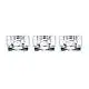 3 Faretti Incasso Quadrato Moderno Blues Alluminio Trasp. 1 Luce Gu10 5W 3000K