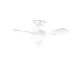 Ventilatore Metallo Bianco Lucido Led 18W 3 Pale Legno Massiccio Bianco Sirio