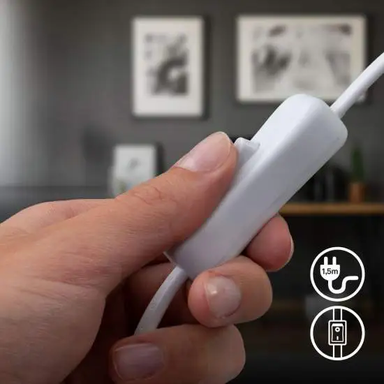 Lampada Da Tavolo Moderna Prep Metallo Bianco Legno E14 | Briloner
