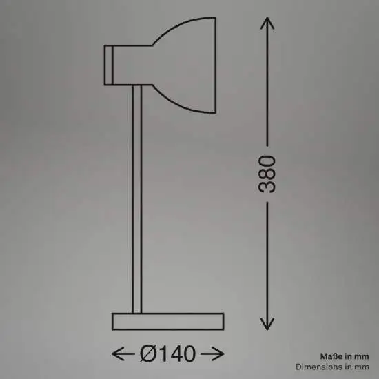 Lampada Da Tavolo Moderna Prep Metallo Bianco Legno E14 | Briloner