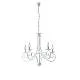 Lampadario Provenzale Candelabro Alma 5 Luci Ferro Battuto Bianco Shabby
