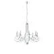 Lampadario Provenzale Candelabro Alma 8 Luci Ferro Battuto Bianco Shabby
