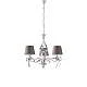 Lampadario Shabby Chic Lucy Bianco 3 Luci Paralumi Tortora BeLight