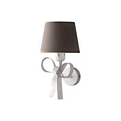 Applique Shabby Chic Lucy Bianco Tortora 1 Luce BeLight 