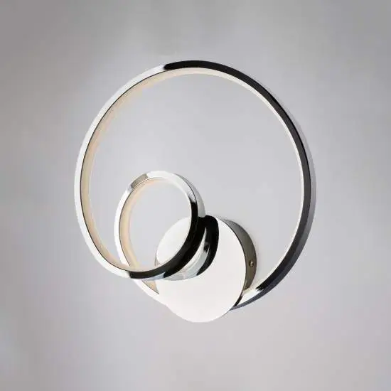 Applique Moderna Malena Con Led Integrato Metallo E Alluminio Cromo Lucido | Be Light