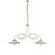 Bilanciere Country Chic Bistrot 2 Luci Avorio Con Ceramica Vietrese