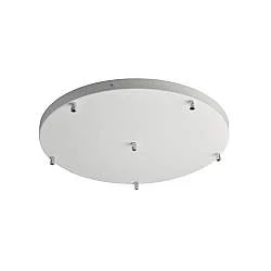 Rosone Multicavo 6 Luci In Ferro Laccato Bianco Diametro 50 Cm