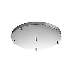 Rosone Multicavo 6 Luci In Ferro Cromato Diametro 50 Cm