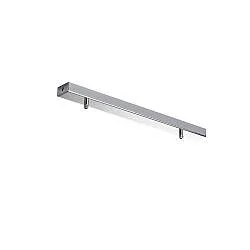 Binario Rettangolare Multicavo 2 Luci In Ferro Cromato 50 Cm