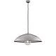Sospensione 1 Luce Sender In Ferro Laccato Nero Con Decoro Argento