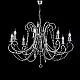 Lampadario Shabby Chic Magda Metallo E Cristallo Cromo E Cristallo 8 Luci E14